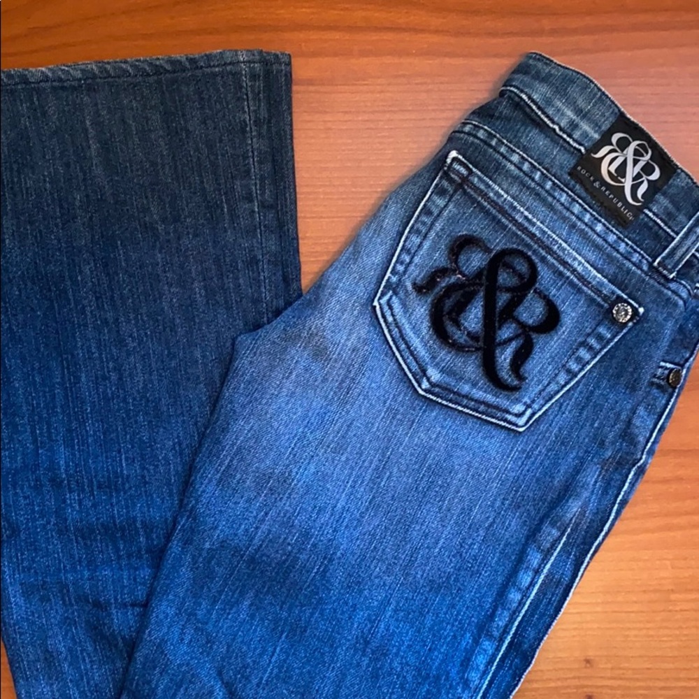 Dark blue denim jeans in new condition
